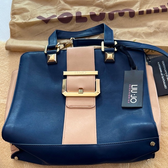 Liu Jo Navy and Beige Satchel - Picture 1 of 3